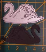 Scrapbooking Stanzteile Schwan schwarz 10 Stück