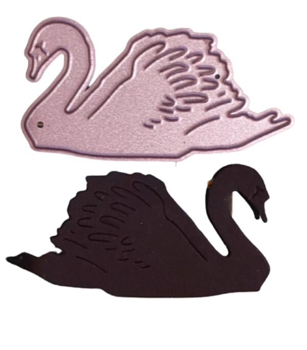 Scrapbooking Stanzteile Schwan schwarz 10 Stück