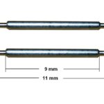 Federsteg Federstift Uhrenstift Stegbreite 9mm (Gesamtlänge 11mm) 2 Stück (0092)