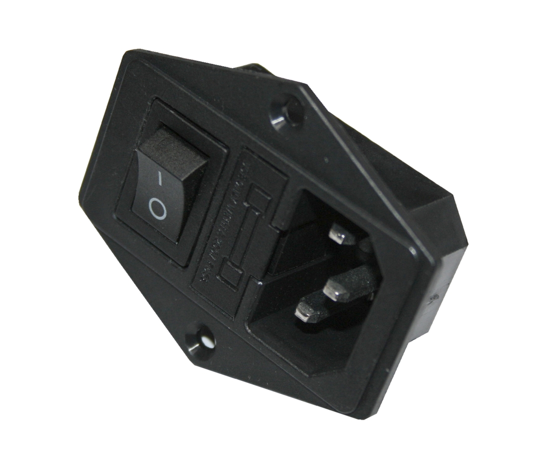 Kaltgeräte-Einbaustecker Stecker 2 polig + PE 10A mit Sicherung (0344) Kaltgeräte-Einbaustecker Stecker 2 polig + PE 10A mit Sicherung (0344)