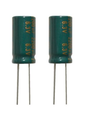 Elko Elektrolytkondensator Kondensator 2200uF 6,3V 105°C 2 Stück (0061)