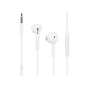 Ohrhörer Kopfhörer Headset mit Lautstärkeregler und Mikrofon weiß (0007)