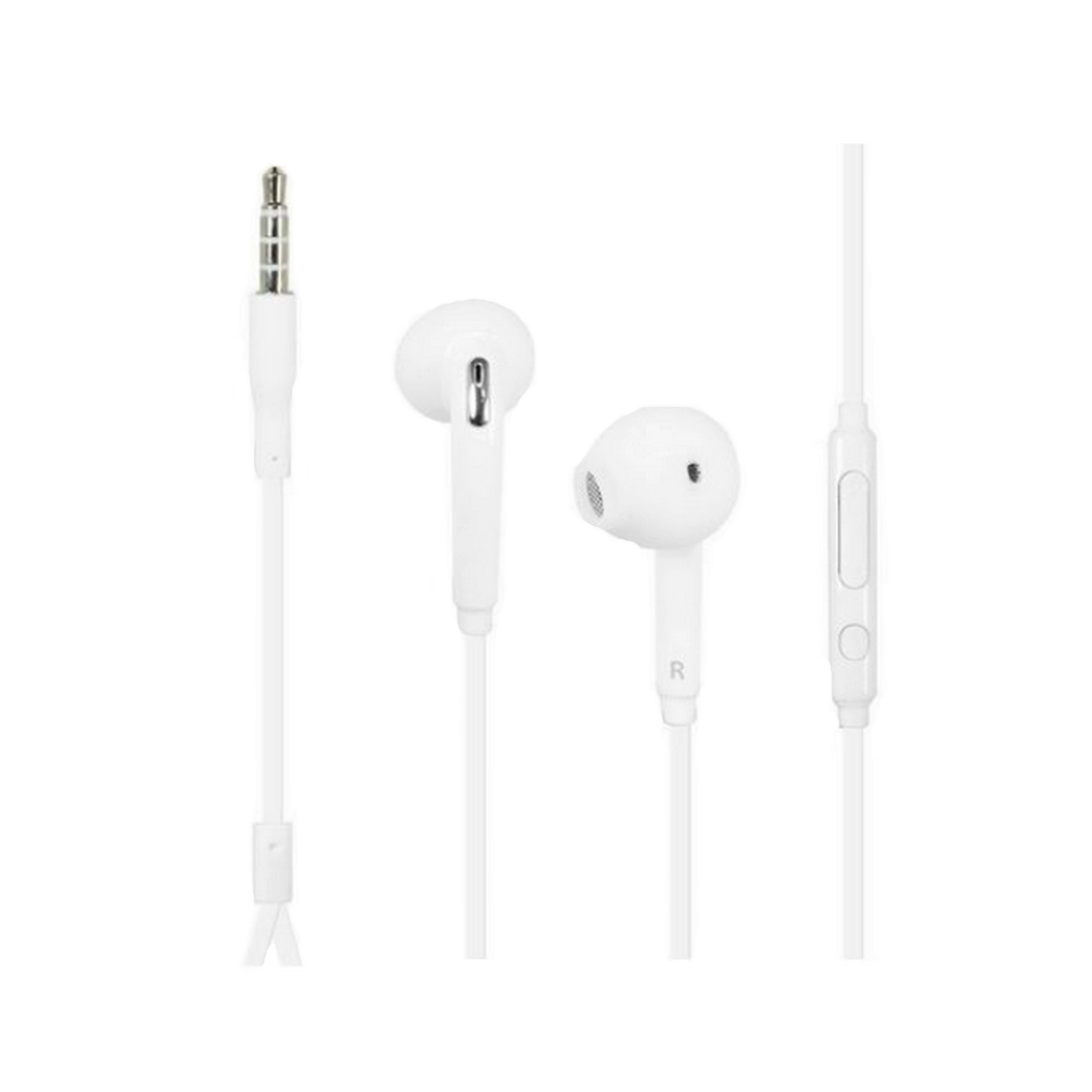 Ohrhörer Kopfhörer Headset mit Lautstärkeregler und Mikrofon weiß (0007) Ohrhörer Kopfhörer Headset mit Lautstärkeregler und Mikrofon weiß (0007)
