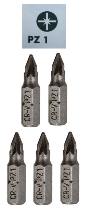 Bits Prozidriv PZ1 Chrom-Vanadium 5 Stück (0069)