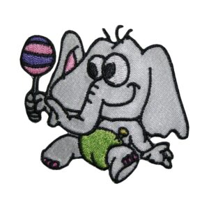 Aufnäher Bügelbild Aufbügler Elefant 55x78 mm (1049)