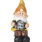 Gartenzwerg sitzend Gartendeko Zwerg Gnome 17 cm (0369)