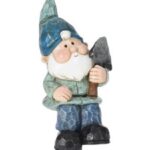 Gartenzwerg sitzend Gartendeko Zwerg Gnome 17 cm (0370)