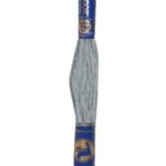 Stickgarn Mouline Stickwolle Stickfaden 8 m metallblau (5142)