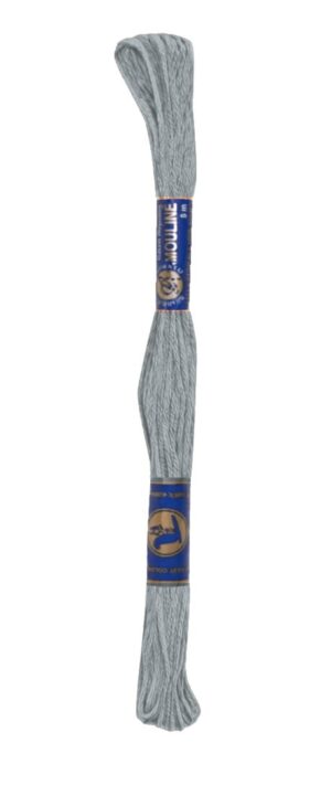 Stickgarn Mouline Stickwolle Stickfaden 8 m metallblau (5142)