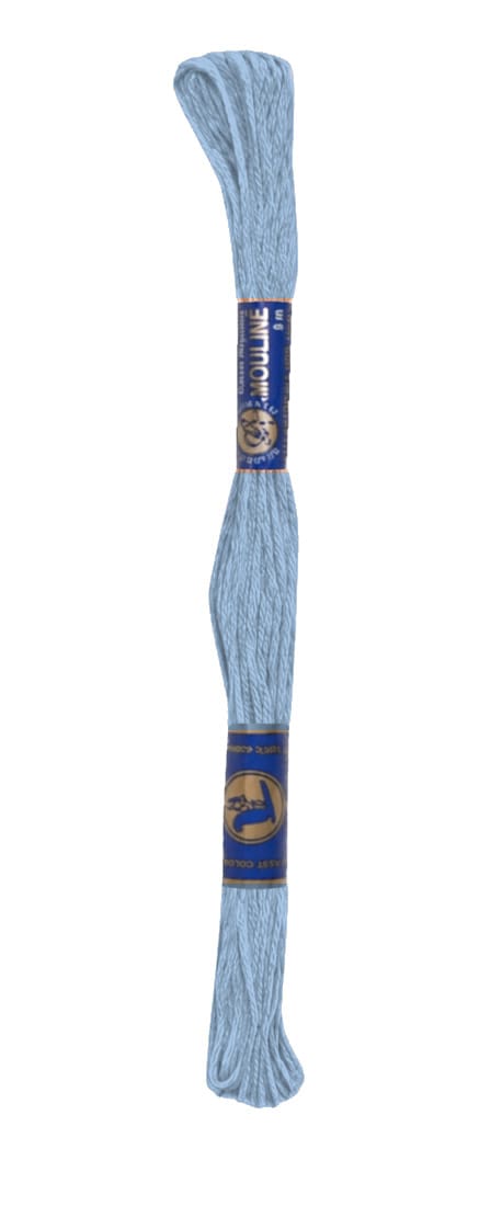 Stickgarn Mouline Stickwolle Stickfaden 8 m himmelblau (5422) Stickgarn Mouline Stickwolle Stickfaden 8 m himmelblau (5422)