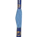 Stickgarn Mouline Stickwolle Stickfaden 8 m azurblau (5532)