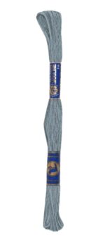 Stickgarn Mouline Stickwolle Stickfaden 8 m graublau (5842)