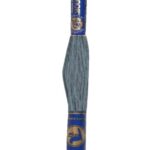Stickgarn Mouline Stickwolle Stickfaden 8 m stahlblau (5862)