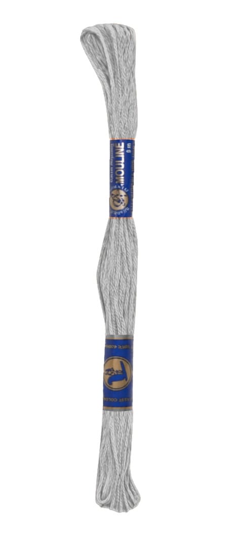 Stickgarn Mouline Stickwolle Stickfaden 8 m silbergrau (8112) Stickgarn Mouline Stickwolle Stickfaden 8 m silbergrau (8112)