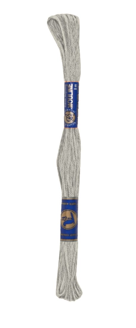 Stickgarn Mouline Stickwolle Stickfaden 8 m hellgrau (8122) Stickgarn Mouline Stickwolle Stickfaden 8 m hellgrau (8122)