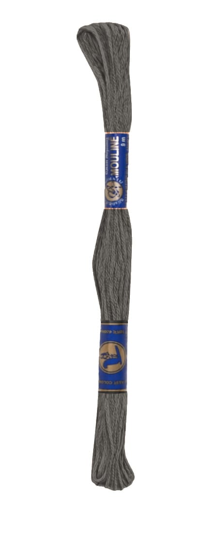 Stickgarn Mouline Stickwolle Stickfaden 8 m grauschwarz (8872) Stickgarn Mouline Stickwolle Stickfaden 8 m grauschwarz (8872)