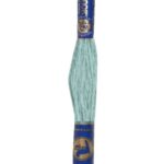 Stickgarn Mouline Stickwolle Stickfaden 8 m azurblau (6522)