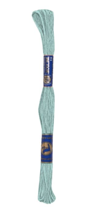 Stickgarn Mouline Stickwolle Stickfaden 8 m azurblau (6522)