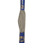 Stickgarn Mouline Stickwolle Stickfaden 8 m mausgrau (7932)