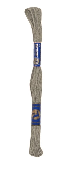 Stickgarn Mouline Stickwolle Stickfaden 8 m mausgrau (7932)