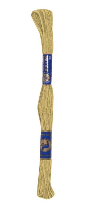 Stickgarn Mouline Stickwolle Stickfaden 8 m gelbbraun (7222)