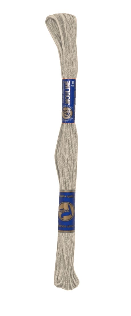 Stickgarn Mouline Stickwolle Stickfaden 8 m silberbraun (7922) Stickgarn Mouline Stickwolle Stickfaden 8 m silberbraun (7922)