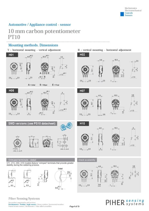 Potentiometer PT-10 Trimmer