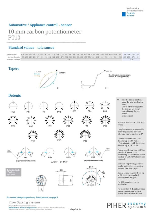 Potentiometer PT-10 Trimmer