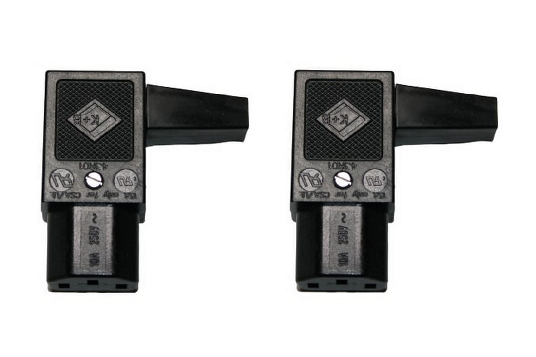 Netzstecker Kaltgerätestecker Stecker 3 polig 10A 90° weiblich 2 Stück (0242) Netzstecker Kaltgerätestecker Stecker 3 polig 10A 90° weiblich 2 Stück (0242)