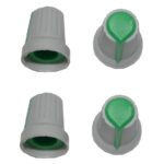 Drehknopf Geräteknopf Potiknopf 6mm grün/grau 4 Stück (0067)